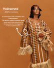 Asàkè Dress – Handwoven Aso Oke with Raffia & Stone Embellishments | Amazin Apparels