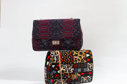 African Print Midi Fara Handbag - AmazinApparels