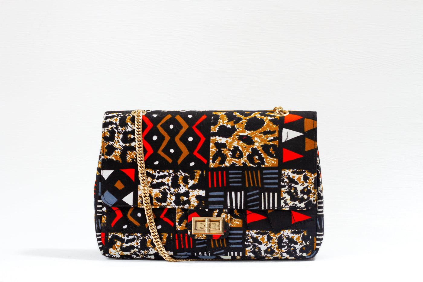 African Print Midi Fara Handbag - AmazinApparels