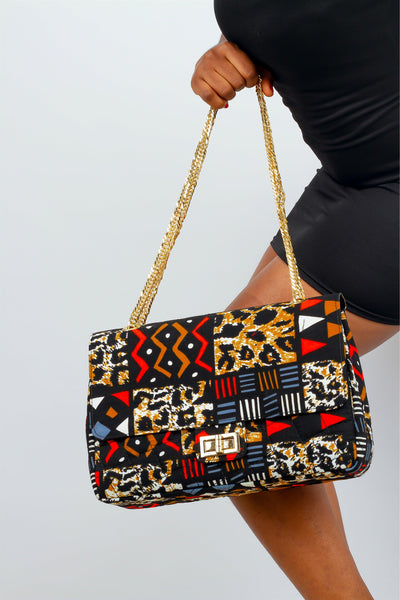 African Print Midi Fara Handbag - AmazinApparels