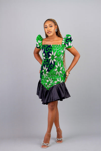 African Print Temi Smoky Dress - AmazinApparels