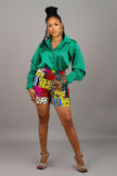 BISI PATCHWORK AFRICAN PRINT SHORTS - AmazinApparels