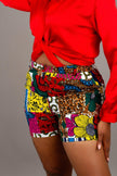 BISI PATCHWORK AFRICAN PRINT SHORTS - AmazinApparels