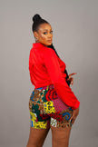 BISI PATCHWORK AFRICAN PRINT SHORTS - AmazinApparels