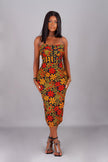 BUNMI CORSET MIDI DRESS - AmazinApparels