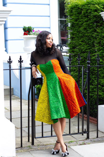 Cynthia Colourful Ankara Dress | Amazin Apparels - AmazinApparels