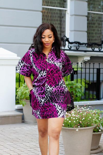 Kathryn Ankara Button-Up Shirt with Lace Detail | Amazin Apparels - AmazinApparels
