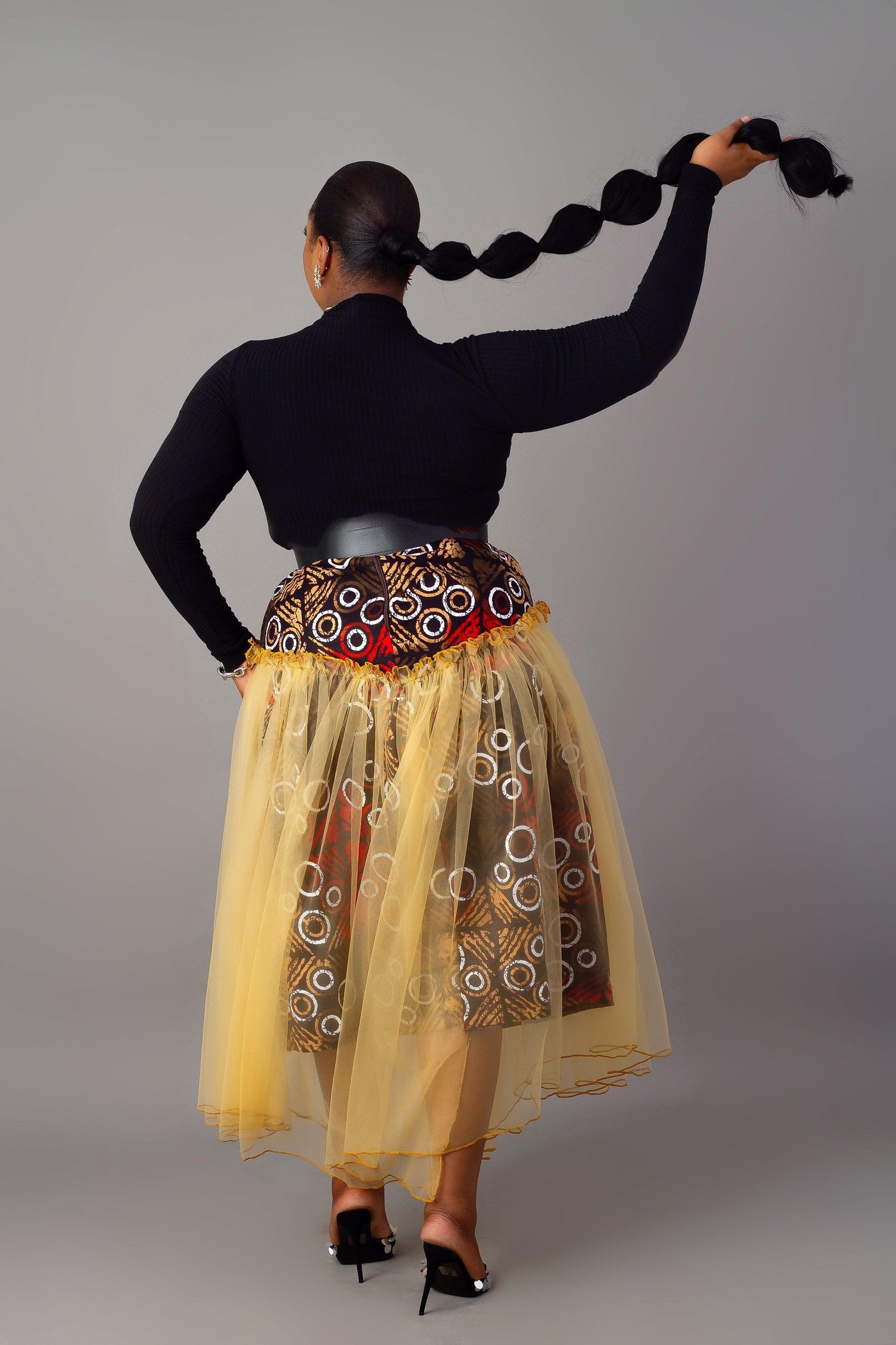 Kunbi African Print Midi Skirt - AmazinApparels
