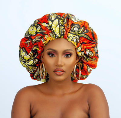 Titi African Print Silk Bonnet - AmazinApparels